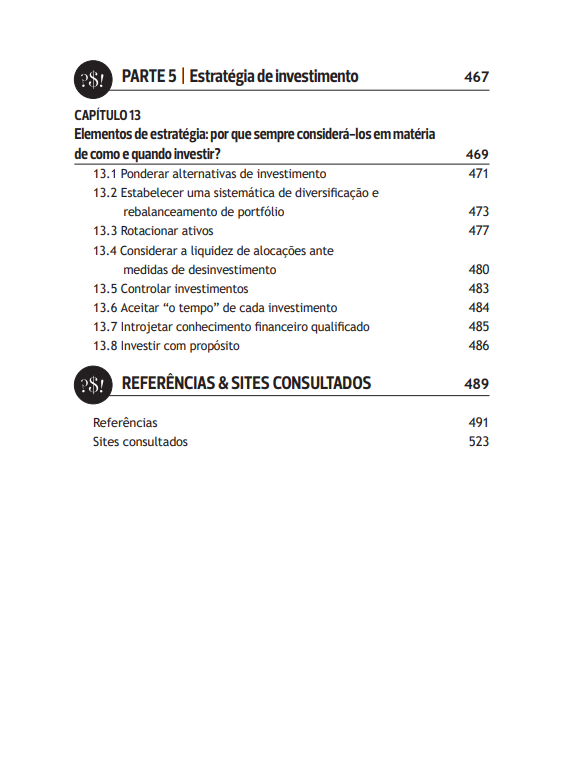 Sumário do livro Como e Quando Investir — página 5